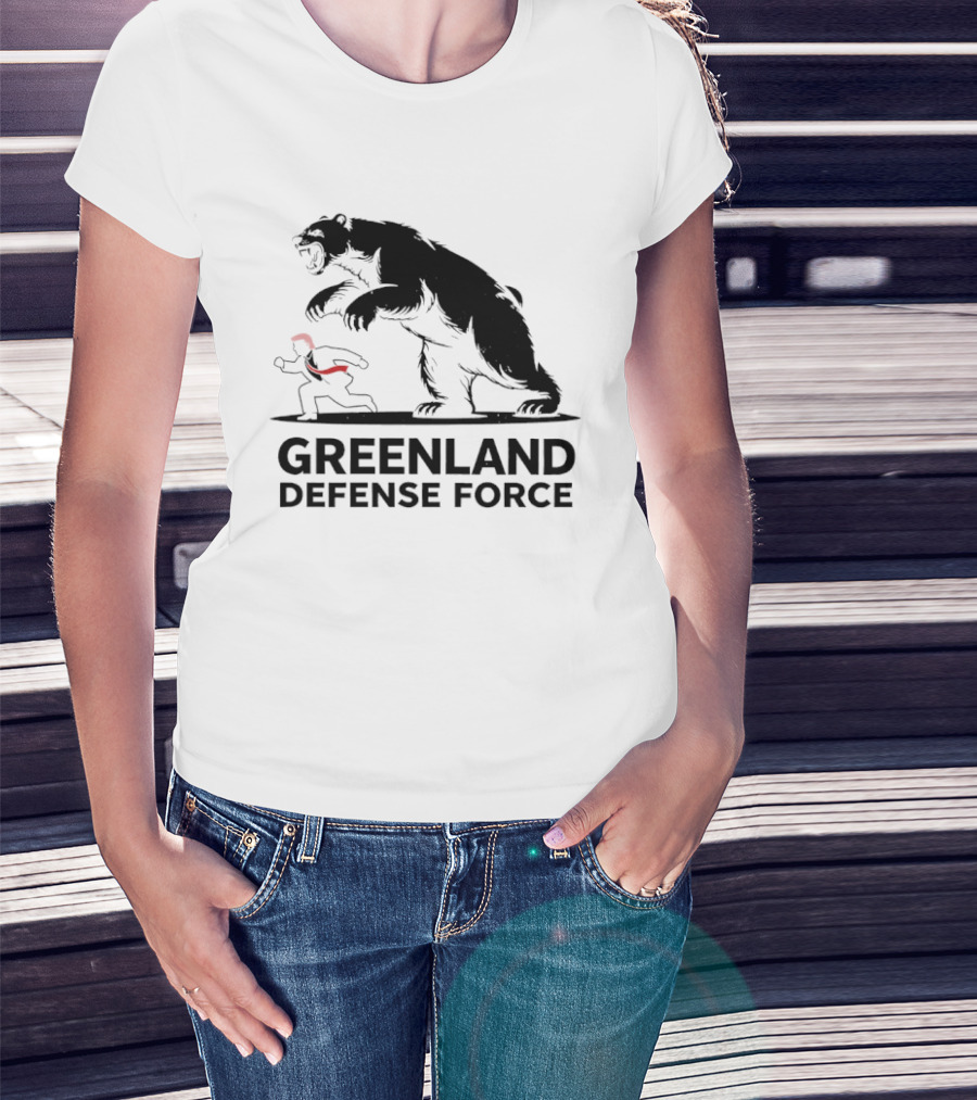 Greenland Defense Force Polar Bear And Man T-Shirt