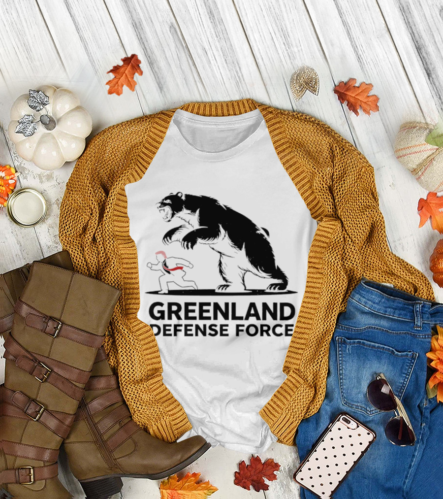 Greenland Defense Force Polar Bear And Man T-Shirt