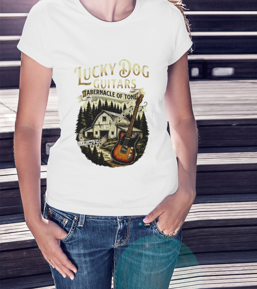 Lucky Dog Guitars Tabernacle Of Tone Cleveland TN Musical Barn Scene T-Shirt