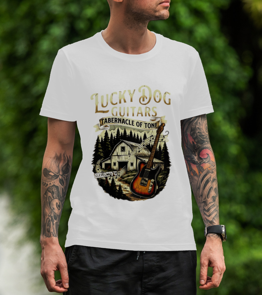 Lucky Dog Guitars Tabernacle Of Tone Cleveland TN Musical Barn Scene T-Shirt