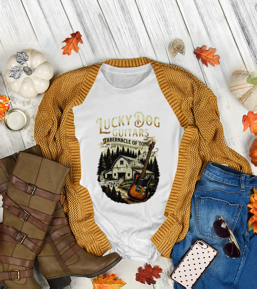 Lucky Dog Guitars Tabernacle of Tone Cleveland TN Musical Barn Scene T-Shirt