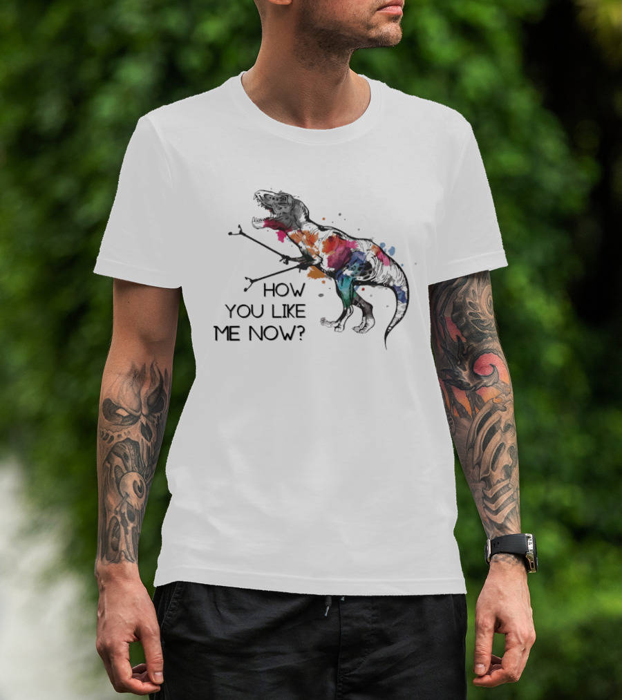 T Rex How You Like Me Now Paint Splatter T-Shirt