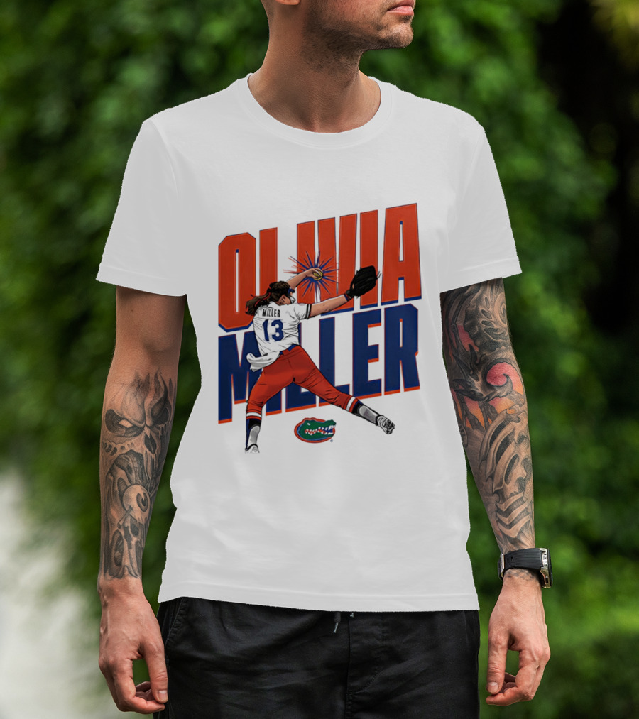 Olivia Miller Florida Gators Softball NCAA Player Caricature T-Shirt