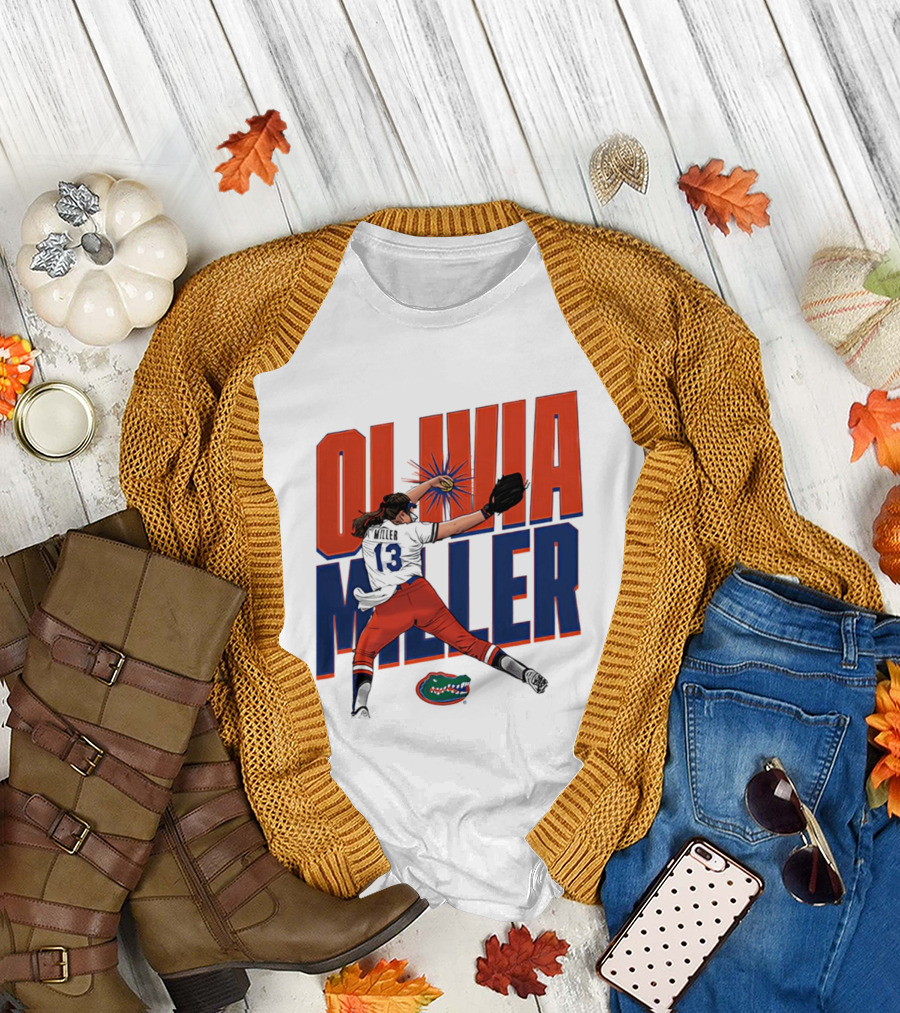 Olivia Miller Florida Gators Softball NCAA Player Caricature T-Shirt