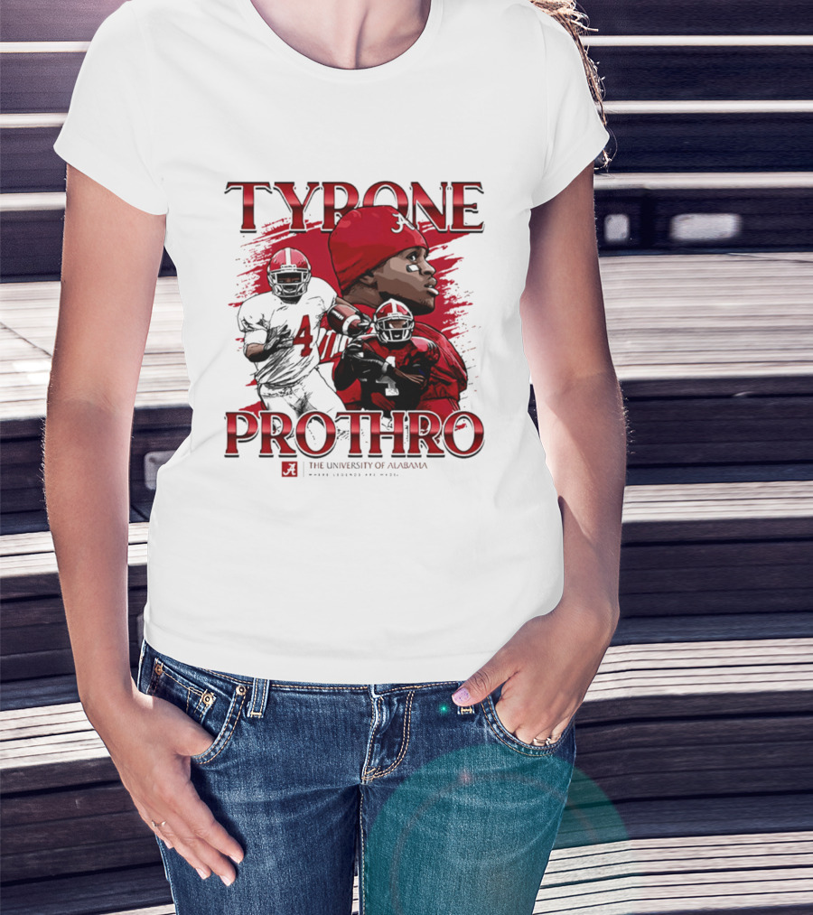 Tyrone Prothro University Of Alabama Football Icon NCAA Legends T-Shirt