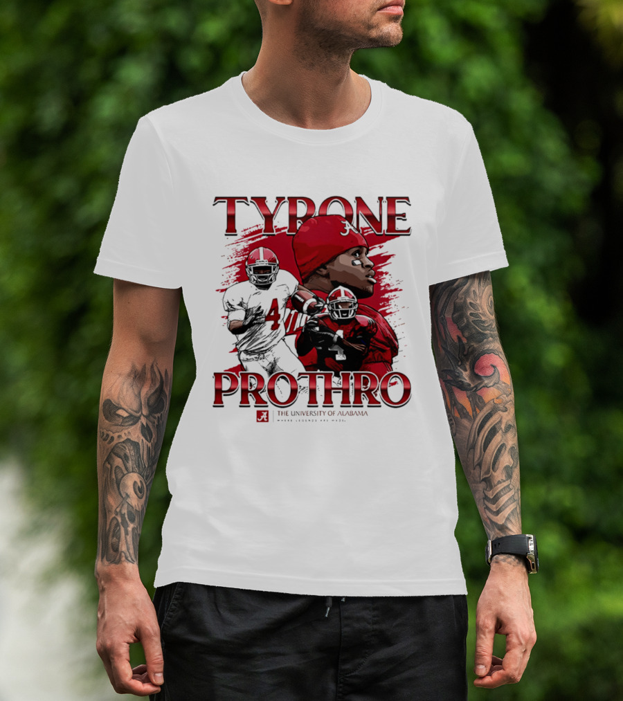Tyrone Prothro University Of Alabama Football Icon NCAA Legends T-Shirt