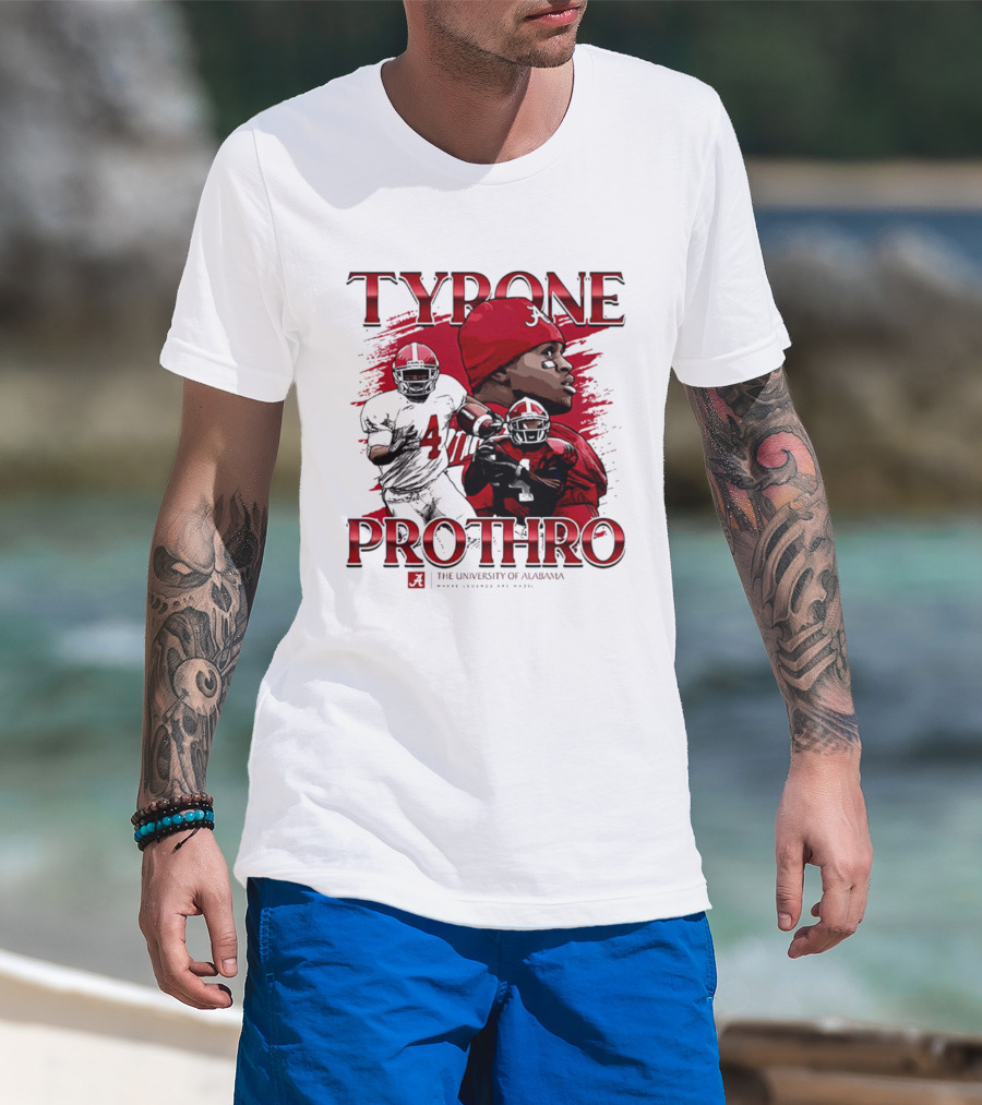 Tyrone Prothro University Of Alabama Football Icon NCAA Legends T-Shirt