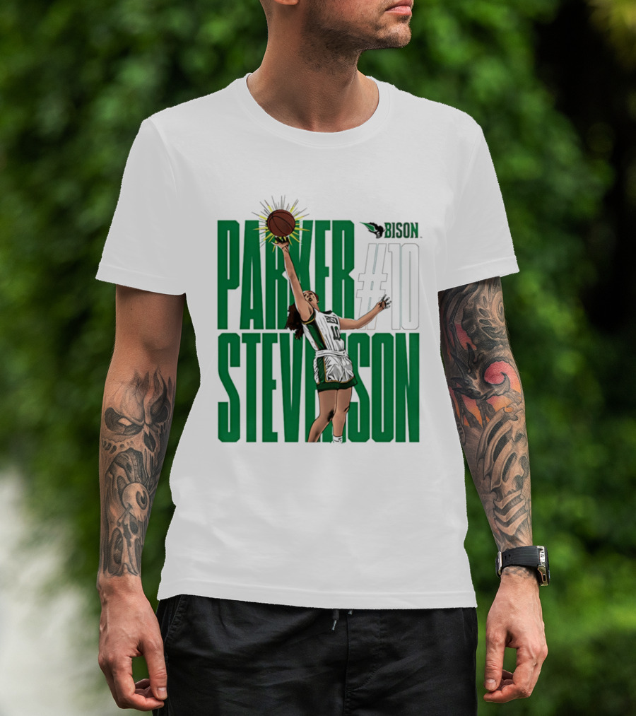 Parker Stevenson OKBU Bison #10 Basketball NCAA Caricature T-Shirt