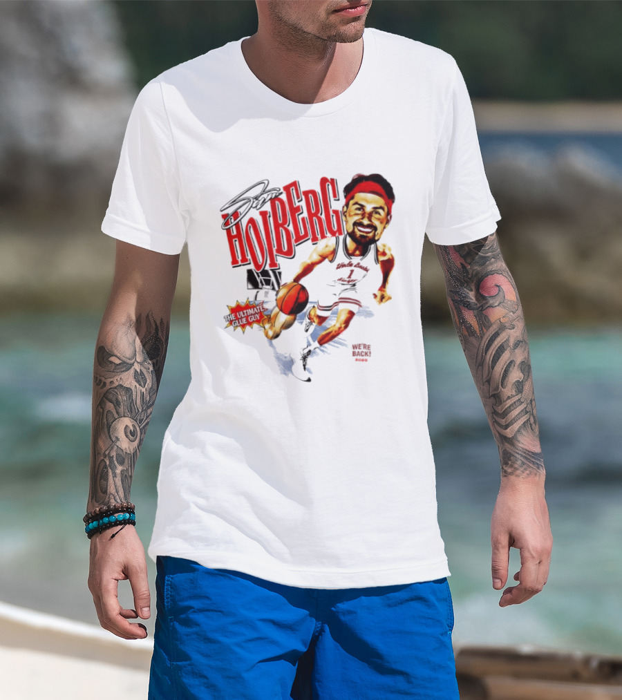 Sam Hoiberg Nebraska Cornhuskers We're Back Ultimate Glue Guy Basketball Player Red T-Shirt