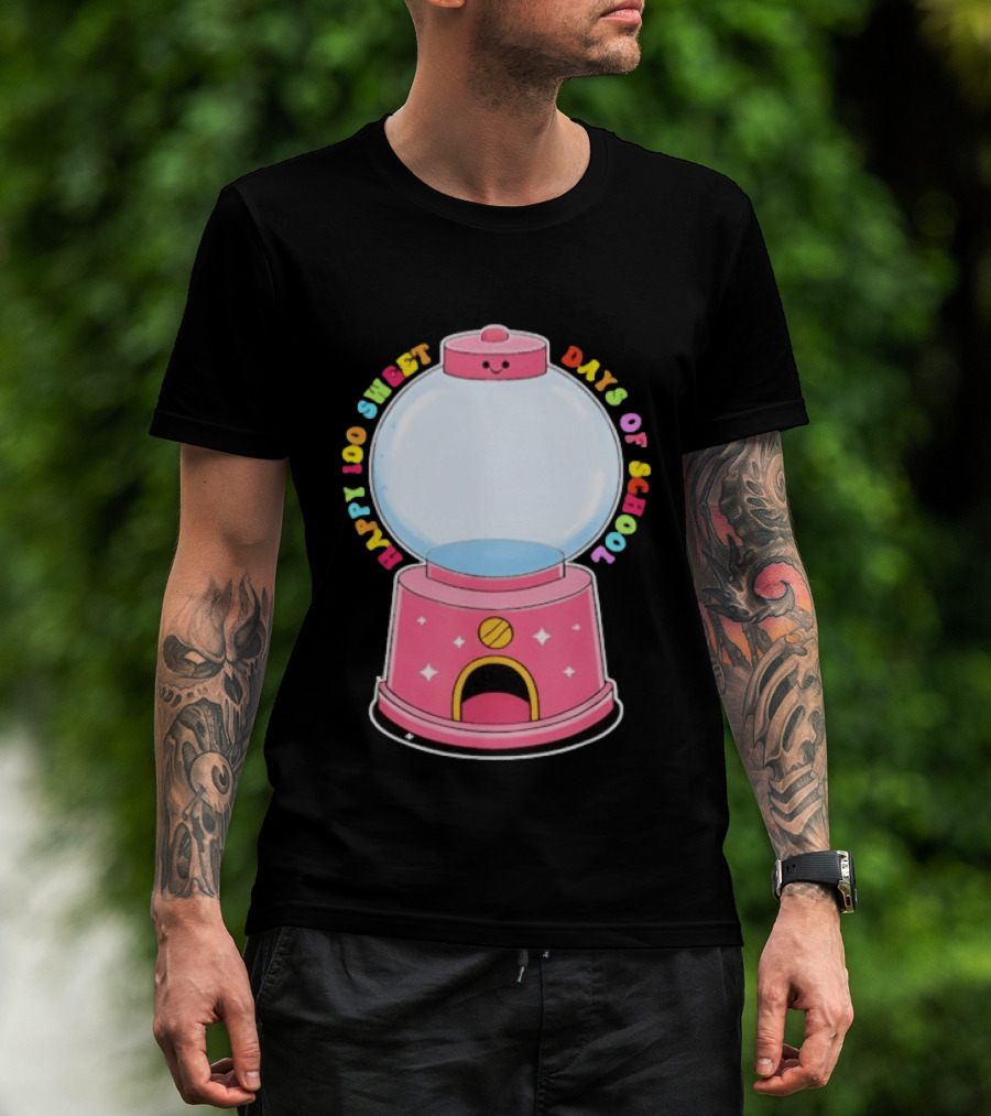 Happy 100 Sweet Days Of School Gumball Machine T-Shirt