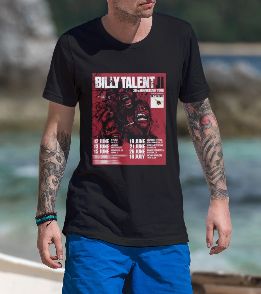 Billy Talent 20th Anniversary Tour Dates Europe Canada 2023 T-Shirt