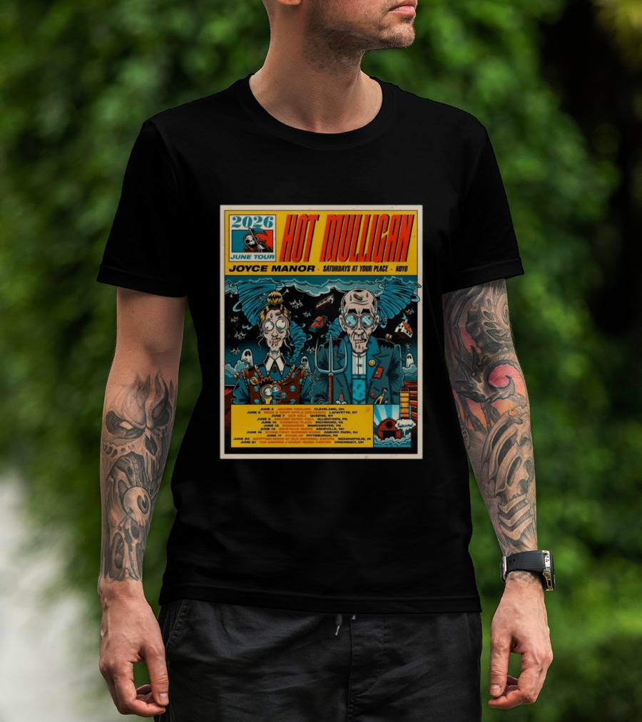 2026 Hot Mulligan June Tour Joyce Manor Saturdays At Your Place Koyo T-Shirt