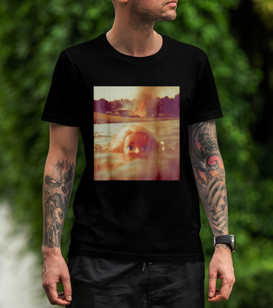 Doll Face Meme Swimming Surreal Humor T-Shirt