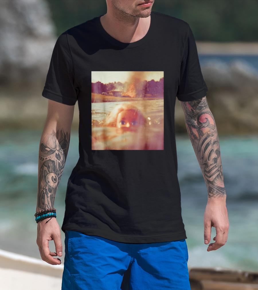 Doll Face Meme Swimming Surreal Humor T-Shirt