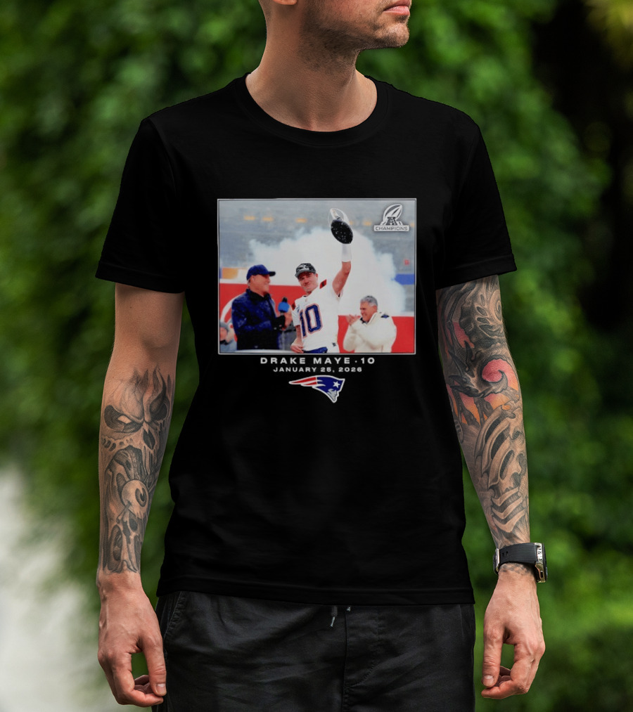 Drake Maye New England Patriots Super Bowl Champions Week 21 Big & Tall T-Shirt