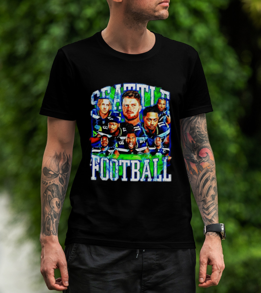 Seattle Football Players Team Spirit Celebration T-Shirt