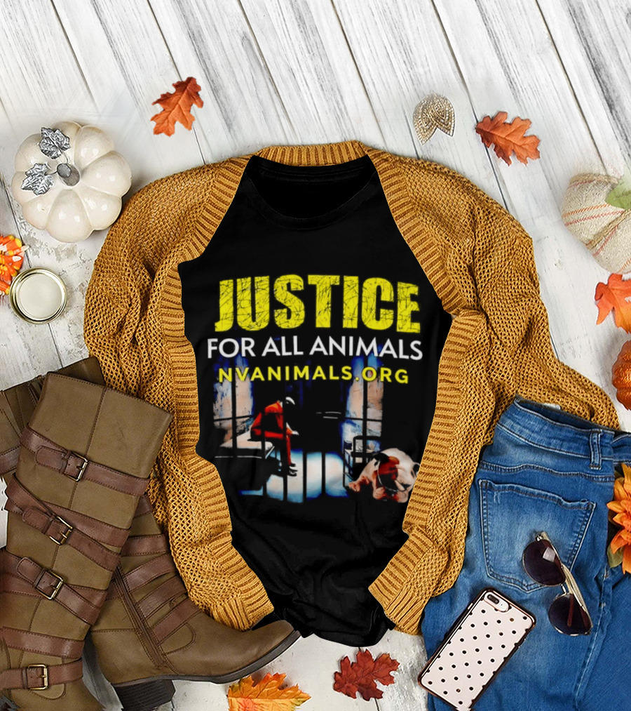 Justice for All Animals NVAnimals.org Compassion Awareness T-Shirt