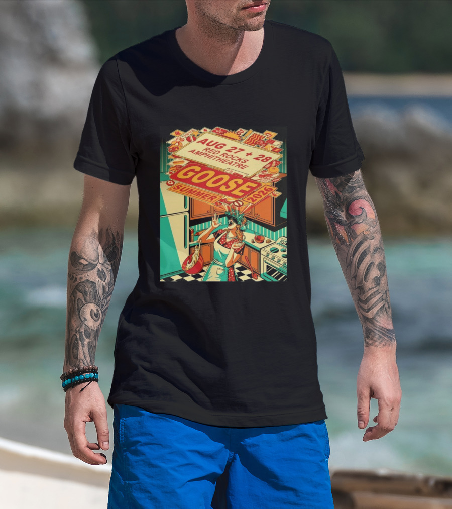 Goose Summer 2026 Aug 27 28 Red Rocks Amphitheatre Morrison CO T-Shirt