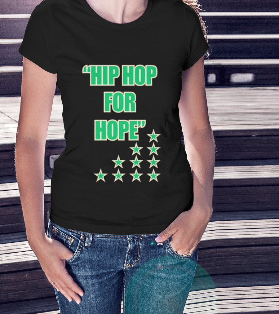 Hip Hop For Hope Green Stars Collection T-Shirt