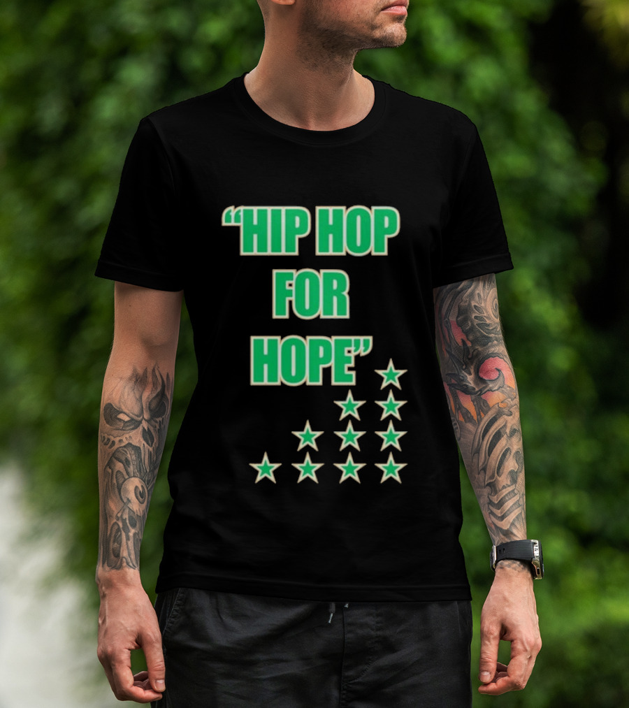 Hip Hop For Hope Green Stars Collection T-Shirt