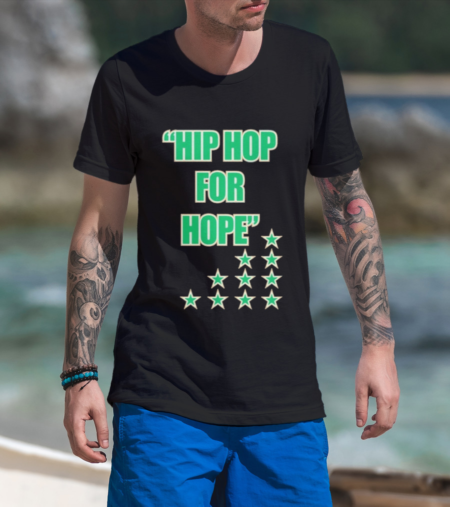 Hip Hop For Hope Green Stars Collection T-Shirt