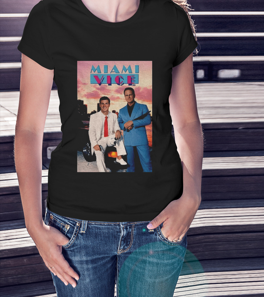 Miami Vice Indiana Hoosiers Football Fernando Mendoza Curt Cignetti T-Shirt