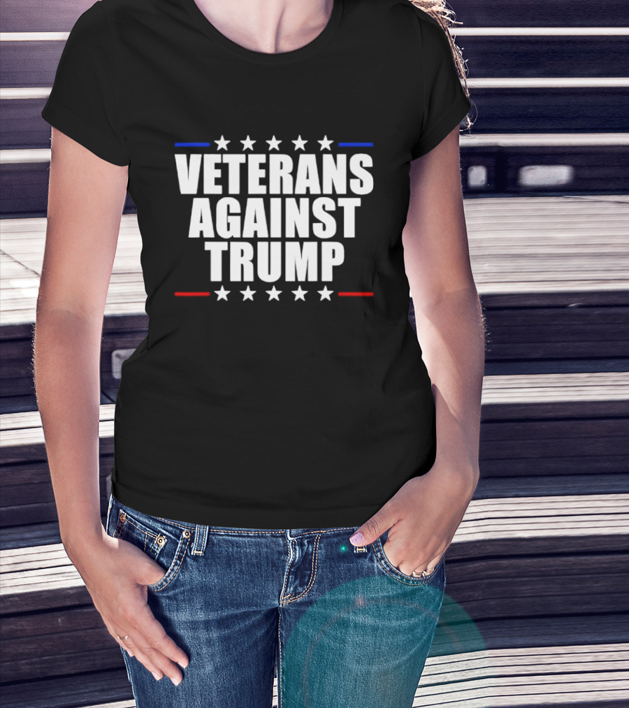 Veterans Against Trump Stars Stripes T-Shirt