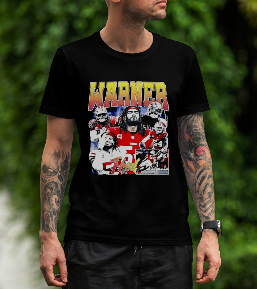 Fred Warner San Francisco Football Collage T-Shirt