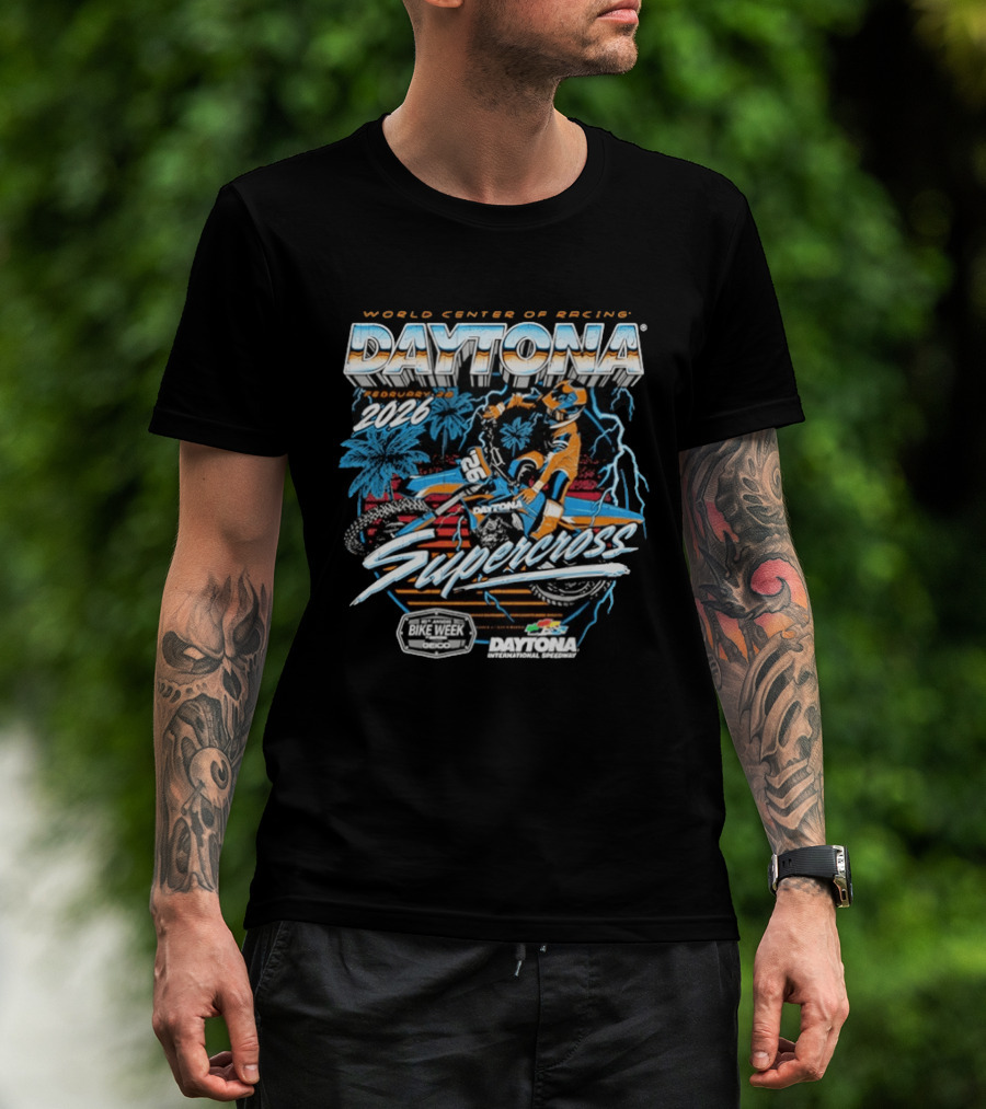 World Center Of Racing Daytona 2026 Supercross Daytona International Speedway Bike Week T-Shirt