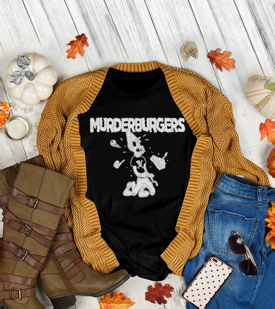 The Murderburgers Pizza Skull Character Celebrating 35 Years T-Shirt