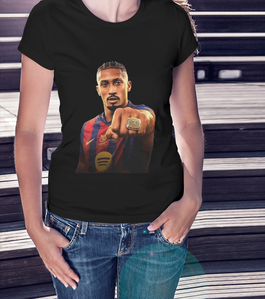 Raphinha 433 Awards Player Of The Year 2025 Ring Barcelona T-Shirt