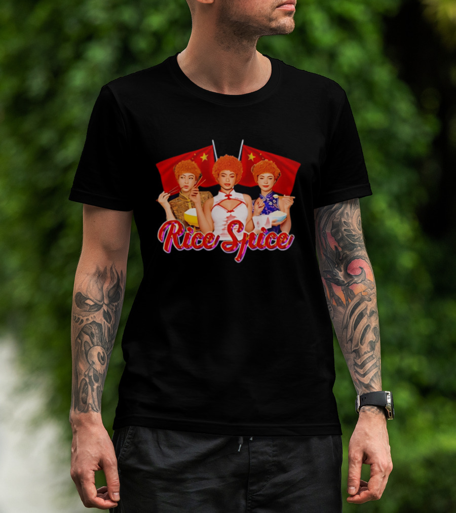 China Rice Spice Trio With Flags And Traditional Attire T-Shirt