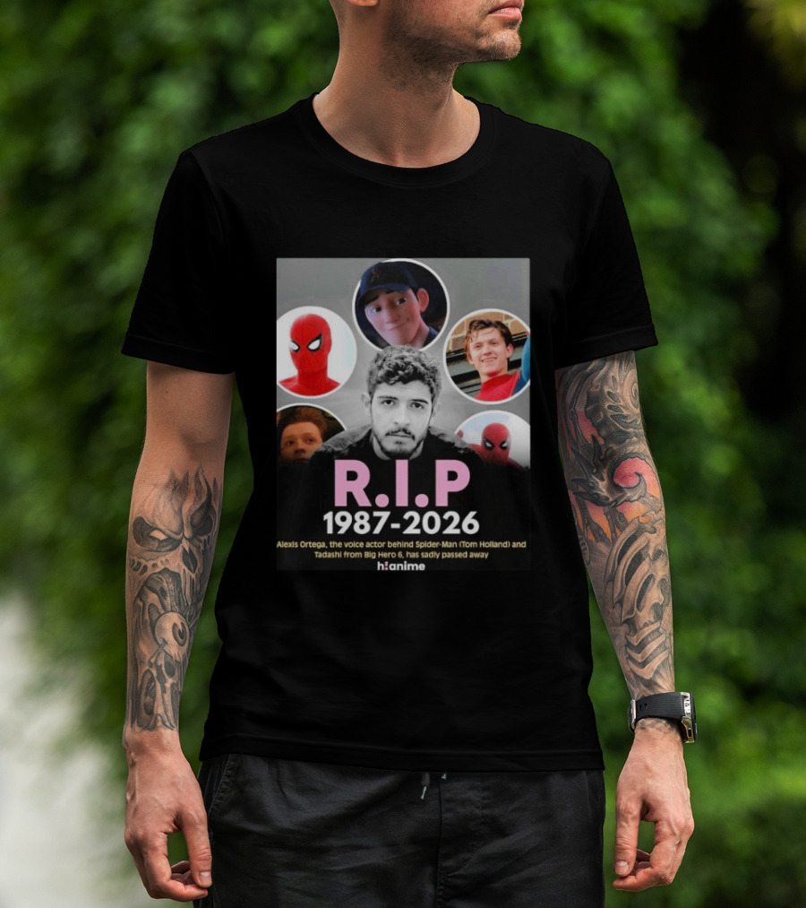 RIP Alexis Ortega 1987 2026 Voice Of Spider Man And Tadashi T-Shirt