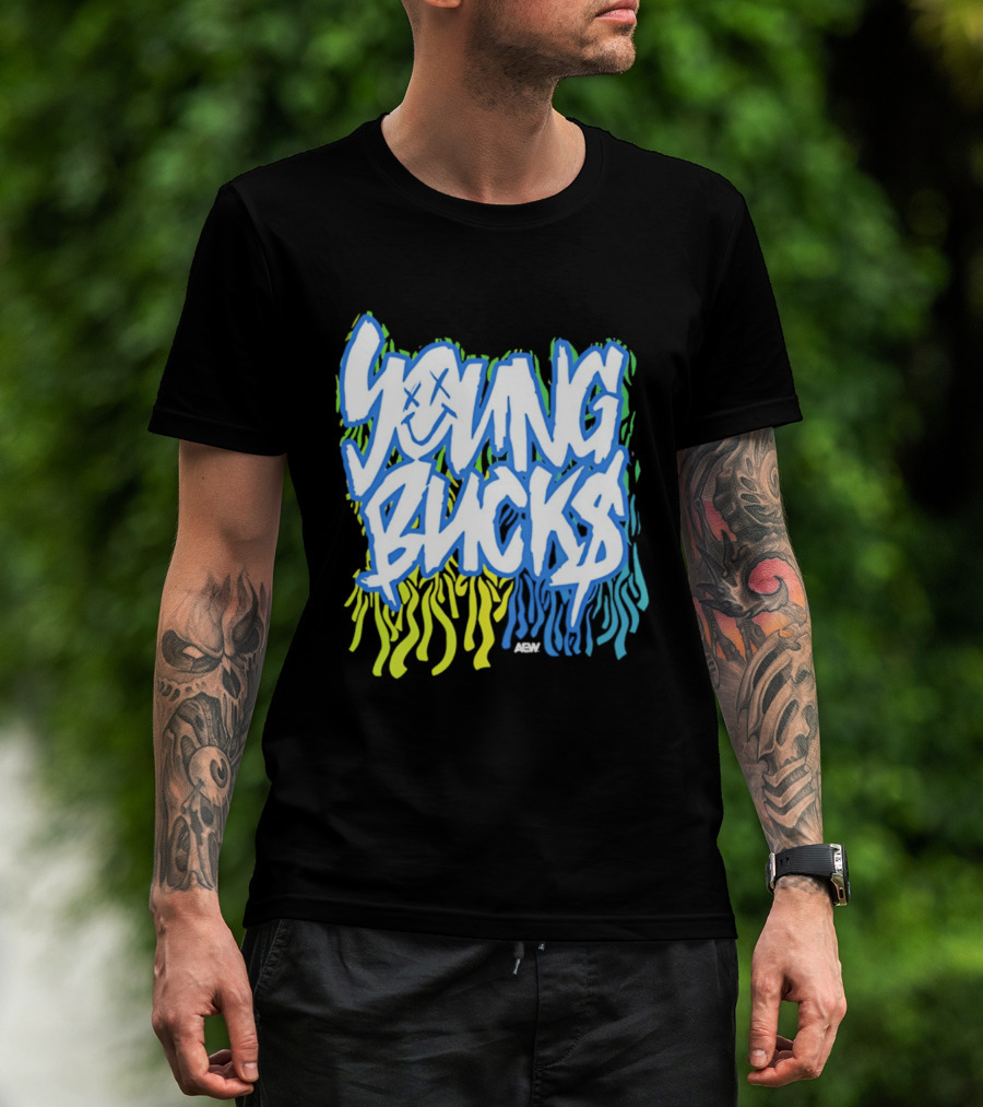 Young Bucks The Party's Back Neon Graffiti T-Shirt