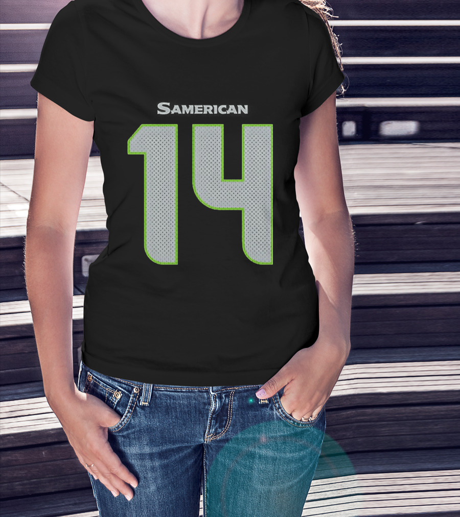 Seattle Seahawks Samerican 14 Jersey T-Shirt