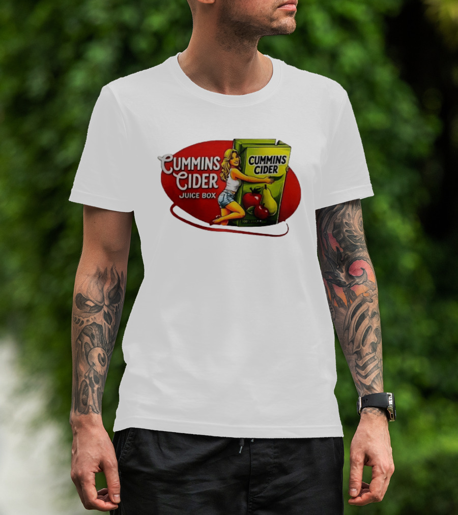 Cummins Cider Juice Box Vintage Style 100% Pear And Apple Drink T-Shirt