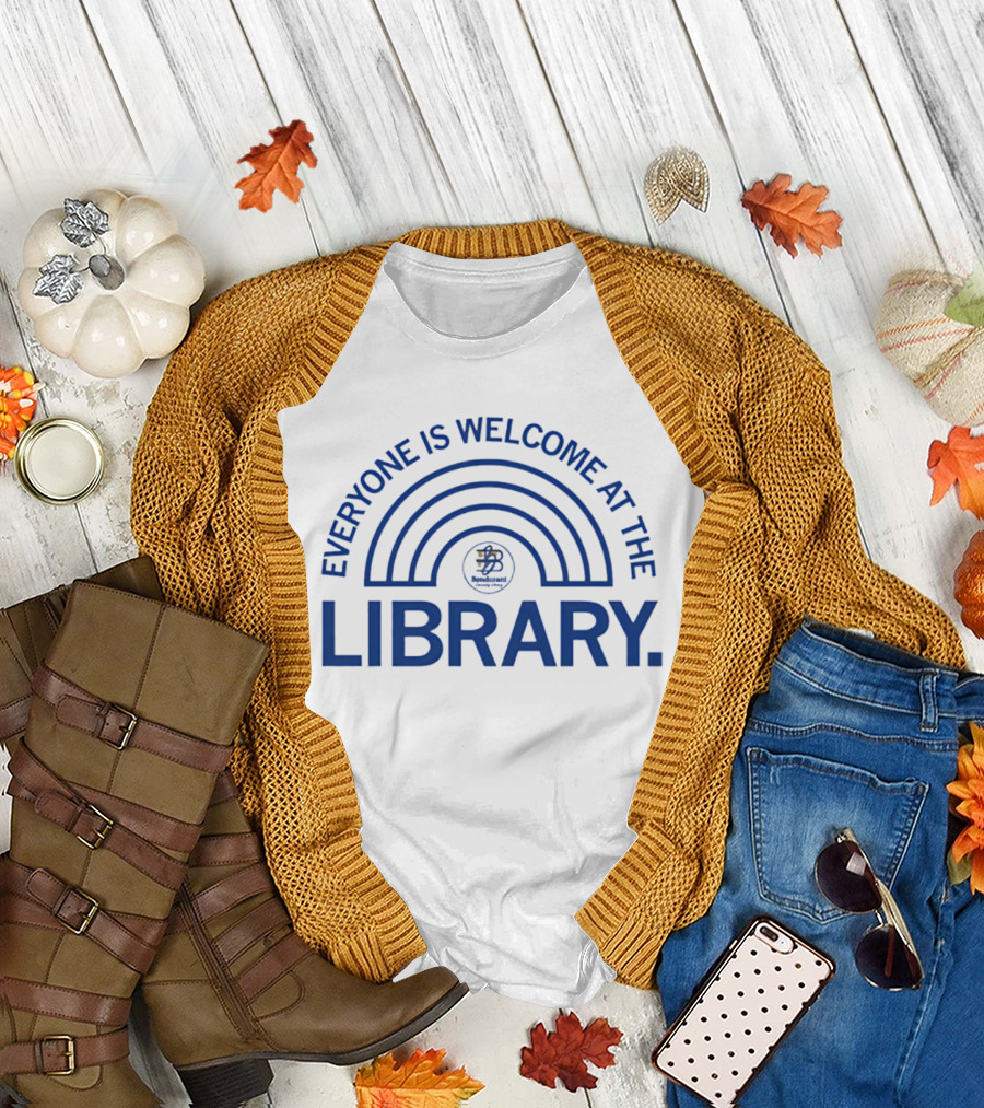 Bondurant Community Library Everyone Is Welcome at the Library Rainbow T-Shirt