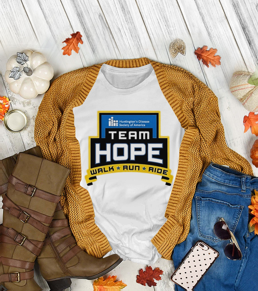 Team Hope Walk Run Ride Huntington's Disease Society of America T-Shirt