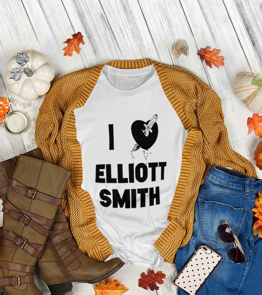 I Heart Elliott Smith Guitar Heart T-Shirt
