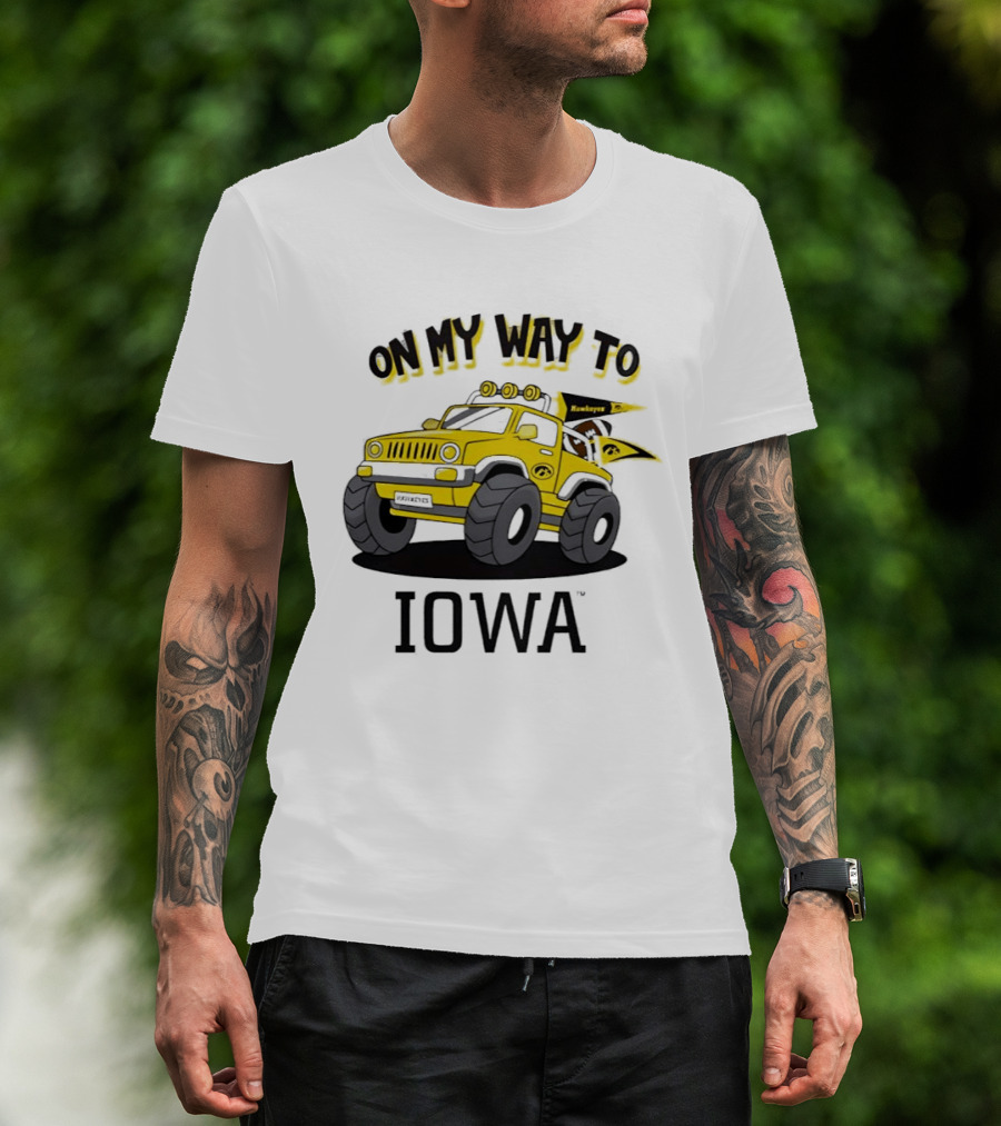 On My Way To Iowa Hawkeyes Monster Truck T-Shirt