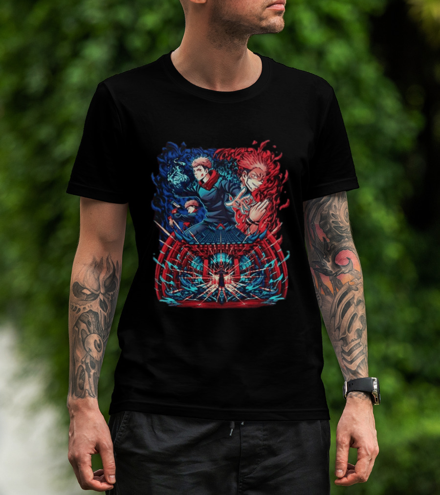 Itadori Yuji Jujutsu Kaisen Sukuna's Territory Expansion Void Possession Anime Mashup T-Shirt
