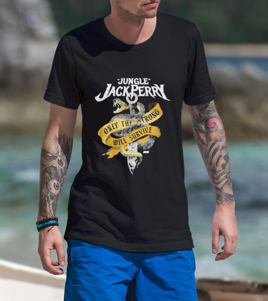 Jungle Jack Perry Only The Strong Will Survive Snake And Sword T-Shirt