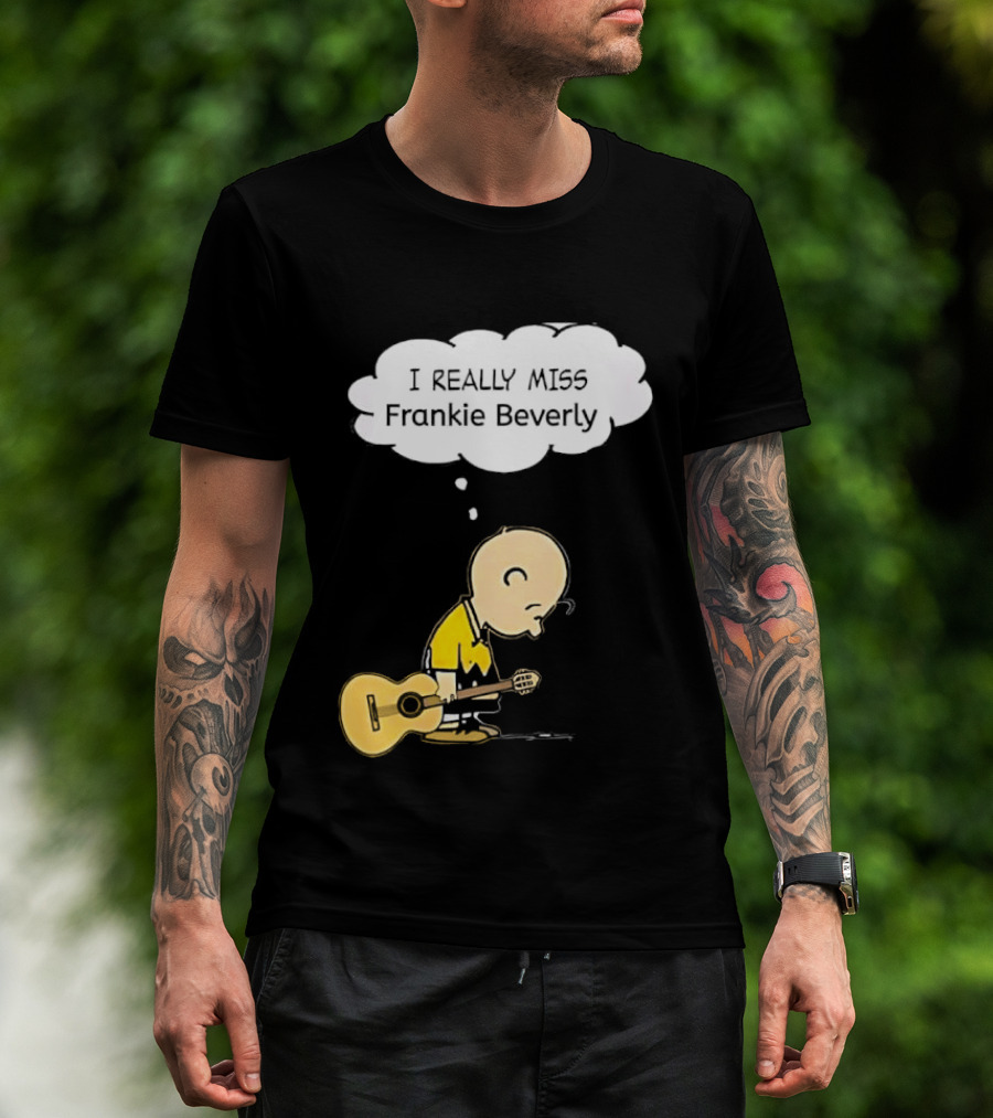 Charlie Brown I Really Miss Frankie Beverly Guitar Player T-Shirt