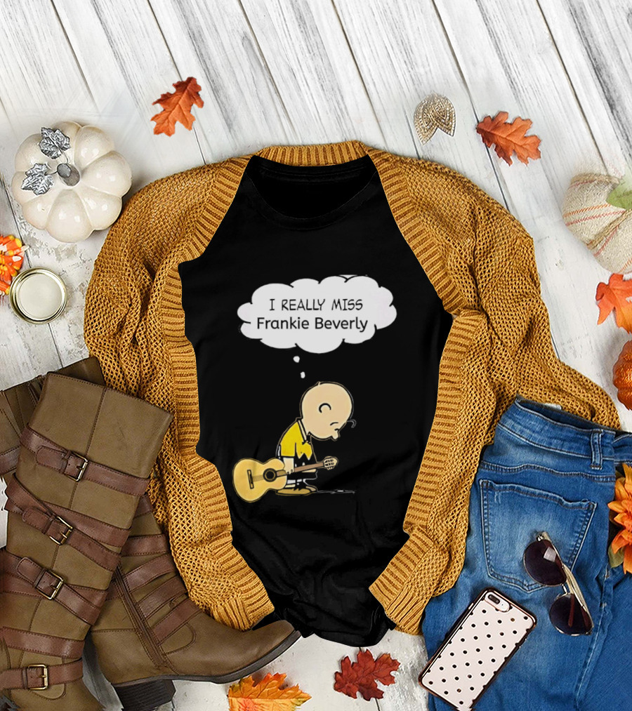 Charlie Brown I Really Miss Frankie Beverly Guitar Player T-Shirt