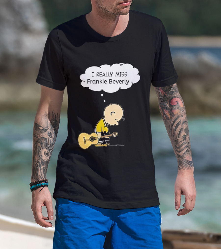 Charlie Brown I Really Miss Frankie Beverly Guitar Player T-Shirt