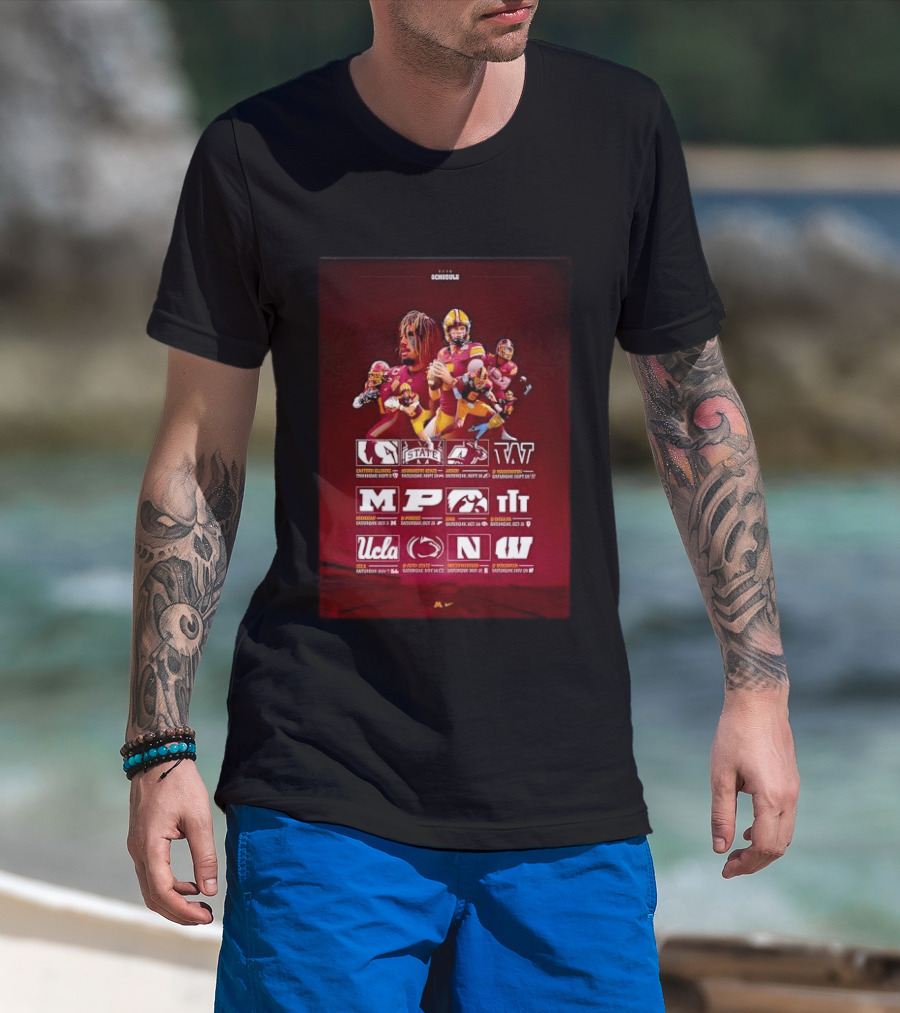 Minnesota Golden Gophers 2026 NCAA Football Schedule Indiana Illinois Purdue Iowa Michigan Northwestern UCLA Penn State T-Shirt