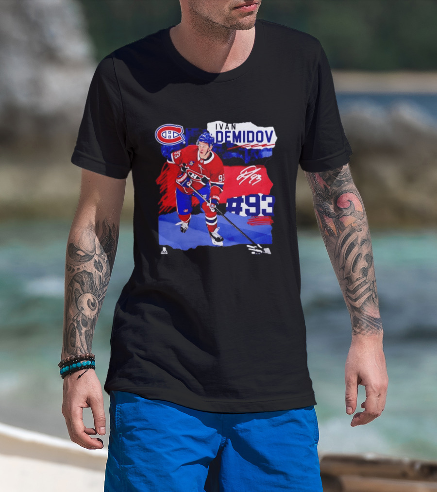 Montreal Canadiens Ivan Demidov #93 Fresh Ice Hockey Player T-Shirt