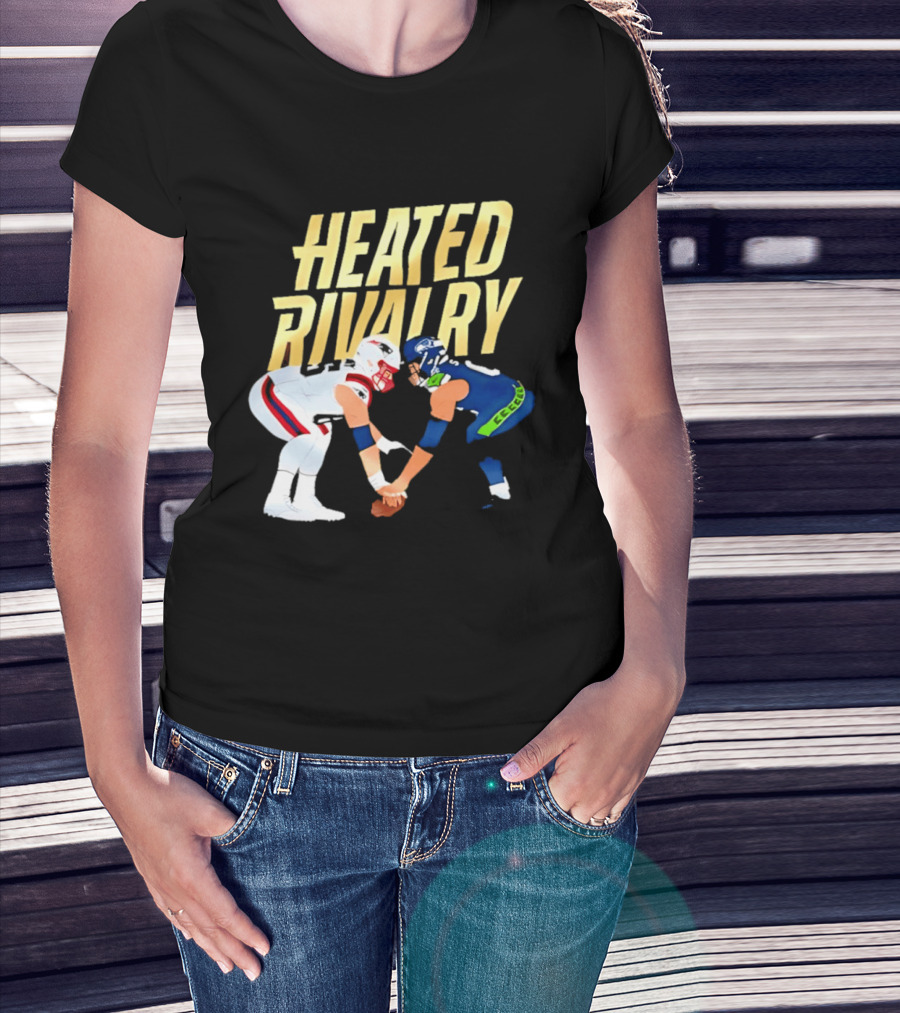 New England Patriots Vs Seattle Seahawks Heated Rivalry Football Players T-Shirt