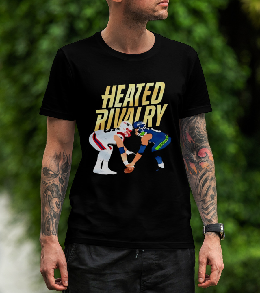 New England Patriots Vs Seattle Seahawks Heated Rivalry Football Players T-Shirt