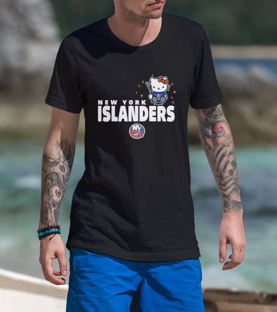 Hello Kitty New York Islanders NHL Hockey Crossover 2026 Winter Sports T-Shirt